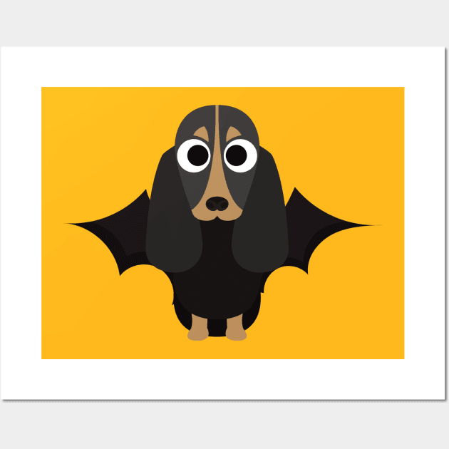 Black and Tan Coonhound Fancy Dress Costume Wall Art by DoggyStyles